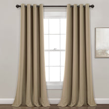 Load image into Gallery viewer, Insulated Grommet Blackout Window Curtain Panel Set
