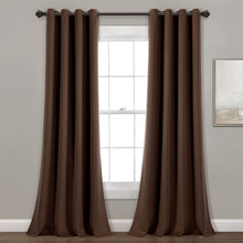 Load image into Gallery viewer, Insulated Grommet Blackout Window Curtain Panel Set
