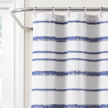 Load image into Gallery viewer, Stripe Clip Jacquard Shower Curtain
