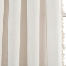 Load image into Gallery viewer, Faux Linen Tassel Window Curtain Panel
