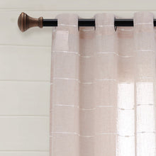 Load image into Gallery viewer, Farmhouse Textured Grommet Sheer Window Curtain Panel Set
