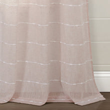 Cargar imagen en el visor de la galería, Farmhouse Textured Grommet Sheer Window Curtain Panel Set
