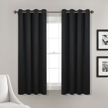 Load image into Gallery viewer, Insulated Grommet Blackout Window Curtain Panel Set
