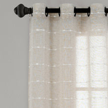 Cargar imagen en el visor de la galería, Farmhouse Textured Grommet Sheer Window Curtain Panel Set
