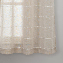 Cargar imagen en el visor de la galería, Farmhouse Textured Grommet Sheer Window Curtain Panel Set
