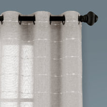 Cargar imagen en el visor de la galería, Farmhouse Textured Grommet Sheer Window Curtain Panel Set
