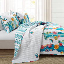 Cargar imagen en el visor de la galería, Southwest Vibrant Cactus Reversible 3 Piece Quilt Set
