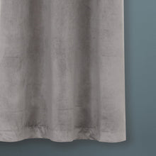 Cargar imagen en el visor de la galería, Prima Velvet Solid Grommet Light Filtering Window Curtain Panel Set
