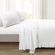 Load image into Gallery viewer, Reyna Soft Knitted Ruffle Blanket/Coverlet
