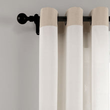 Carregar imagem no visualizador da galeria, Faux Linen Grommet Color Block Window Curtain Panel
