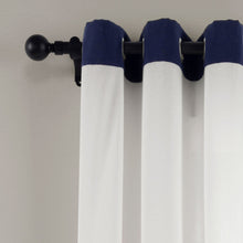 Carregar imagem no visualizador da galeria, Faux Linen Grommet Color Block Window Curtain Panel
