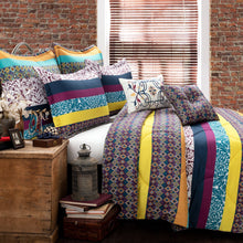 Load image into Gallery viewer, Boho Stripe 7 Piece Comforter Set
