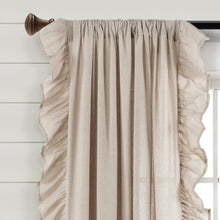 Load image into Gallery viewer, Faux Linen Ruffle Window Curtain Panel
