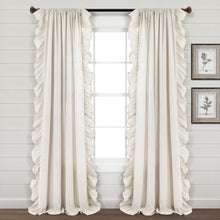 Load image into Gallery viewer, Faux Linen Ruffle Window Curtain Panel
