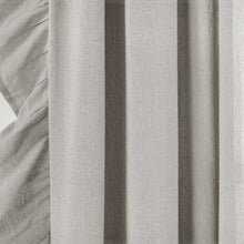 Carregar imagem no visualizador da galeria, Faux Linen Ruffle Window Curtain Panel
