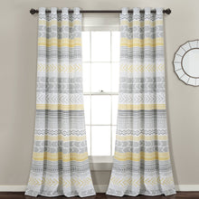 Cargar imagen en el visor de la galería, Hygge Geo Light Filtering Window Curtain Panel Set
