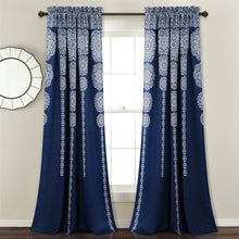 Load image into Gallery viewer, Stripe Medallion Light Filtering Window Curtain Set
