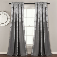 Load image into Gallery viewer, Stripe Medallion Light Filtering Window Curtain Set
