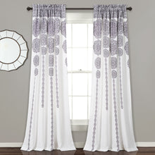 Load image into Gallery viewer, Stripe Medallion Light Filtering Window Curtain Set
