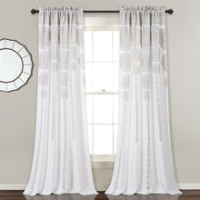 Load image into Gallery viewer, Stripe Medallion Light Filtering Window Curtain Set
