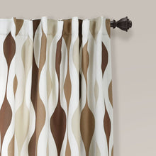 Cargar imagen en el visor de la galería, Mid Century Geo Light Filtering Window Curtain Panel Set
