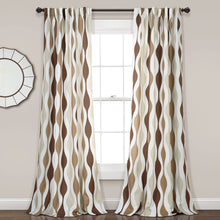 Cargar imagen en el visor de la galería, Mid Century Geo Light Filtering Window Curtain Panel Set
