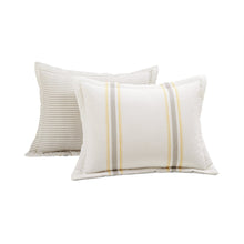 Cargar imagen en el visor de la galería, Farmhouse Stripe Reversible Comforter Set
