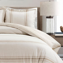 Cargar imagen en el visor de la galería, Farmhouse Stripe 100% Cotton Duvet Cover Set
