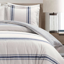 Carregar imagem no visualizador da galeria, Farmhouse Stripe 100% Cotton Duvet Cover Set
