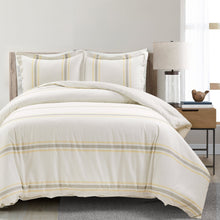 Carregar imagem no visualizador da galeria, Farmhouse Stripe 100% Cotton Duvet Cover Set
