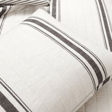 Load image into Gallery viewer, Farmhouse Stripe Reversible Cotton Quilt Set
