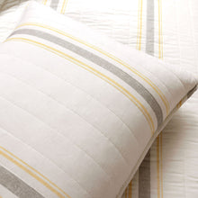 Carregar imagem no visualizador da galeria, Farmhouse Stripe Reversible Cotton Quilt Set
