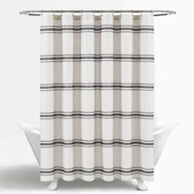 Load image into Gallery viewer, Farmhouse Stripe 100% Cotton Shower Curtain
