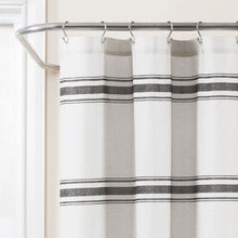 Load image into Gallery viewer, Farmhouse Stripe 100% Cotton Shower Curtain
