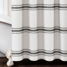 Load image into Gallery viewer, Farmhouse Stripe 100% Cotton Shower Curtain
