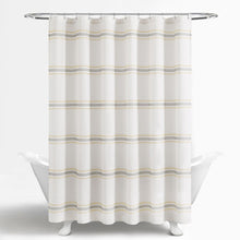 Cargar imagen en el visor de la galería, Farmhouse Stripe 100% Cotton Shower Curtain
