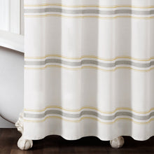 Load image into Gallery viewer, Farmhouse Stripe 100% Cotton Shower Curtain
