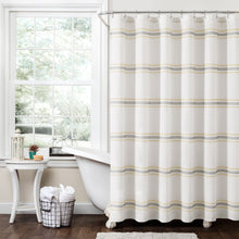 Load image into Gallery viewer, Farmhouse Stripe 100% Cotton Shower Curtain
