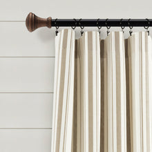 Load image into Gallery viewer, Farmhouse Stripe Yarn Dyed Recycled Cotton Blend Window Curtain Panel Set
