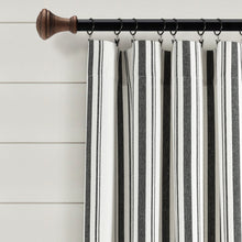 Load image into Gallery viewer, Farmhouse Stripe Yarn Dyed Recycled Cotton Blend Window Curtain Panel Set
