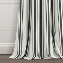 Load image into Gallery viewer, Farmhouse Stripe Yarn Dyed Recycled Cotton Blend Window Curtain Panel Set
