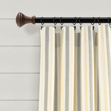 Load image into Gallery viewer, Farmhouse Stripe Yarn Dyed Recycled Cotton Blend Window Curtain Panel Set
