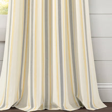 Load image into Gallery viewer, Farmhouse Stripe Yarn Dyed Recycled Cotton Blend Window Curtain Panel Set
