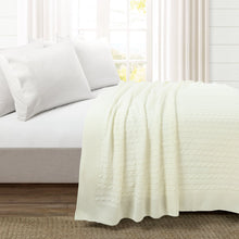 Load image into Gallery viewer, Cable Soft Knitted Blanket/Coverlet
