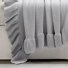 Load image into Gallery viewer, Reyna Soft Knitted Ruffle Throw
