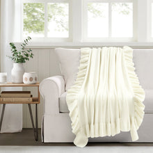 Load image into Gallery viewer, Reyna Soft Knitted Ruffle Throw
