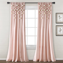 Load image into Gallery viewer, Boho Pom Pom Tassel Faux Linen Window Curtain Panel
