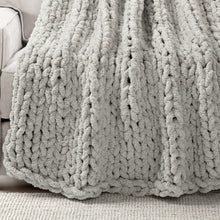 Cargar imagen en el visor de la galería, Hygge Ultra Soft Chenille Chunky Knit Throw
