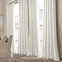 Load image into Gallery viewer, Belgian Flax Prewashed Linen Rich Cotton Blend Window Curtain Panel
