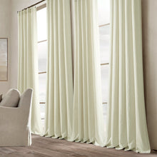 Cargar imagen en el visor de la galería, Belgian Flax Prewashed Linen Rich Cotton Blend Window Curtain Panel
